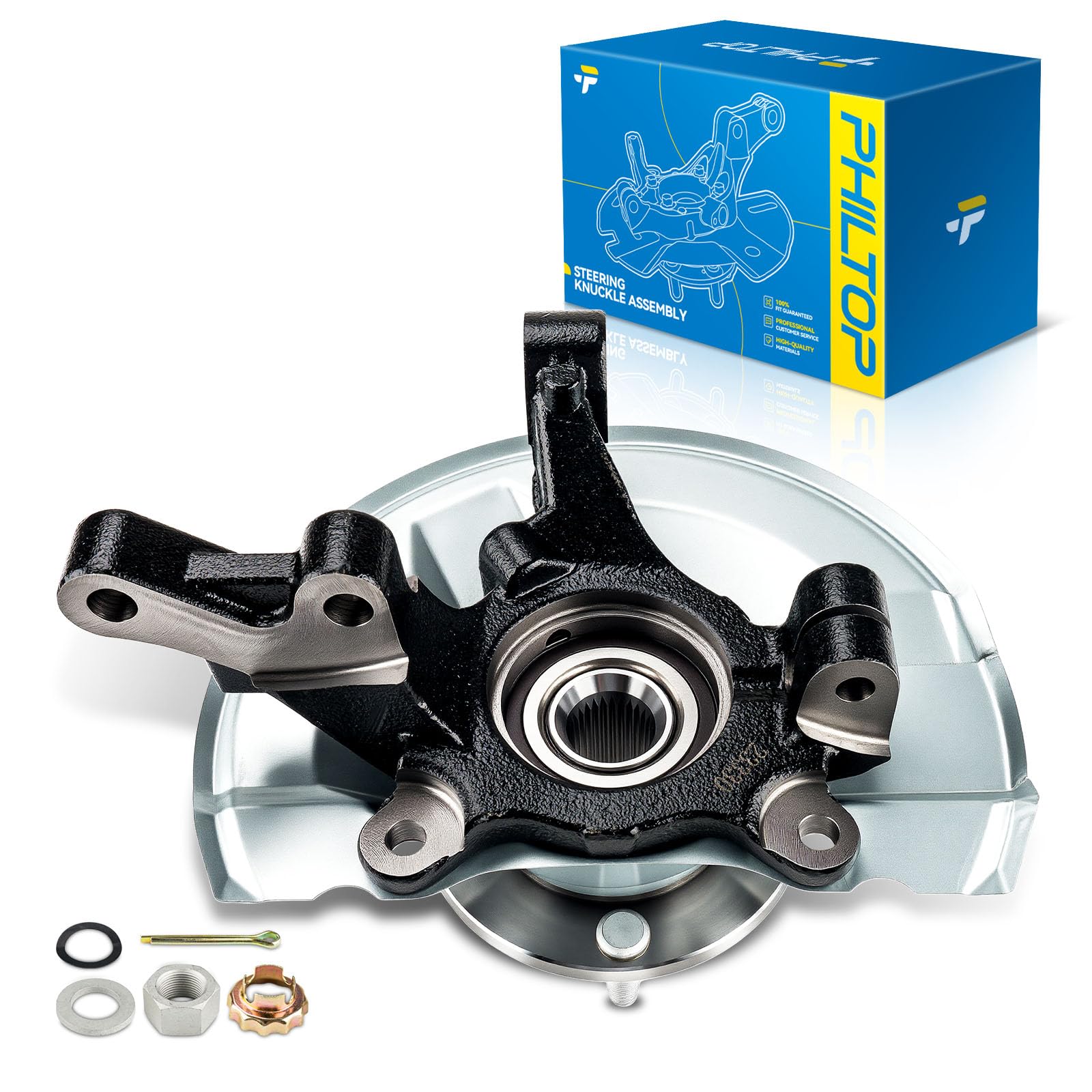 PHILTOP Front Right Knuckle Wheel Hub Bearing for 2007-2017 Jeep Patriot