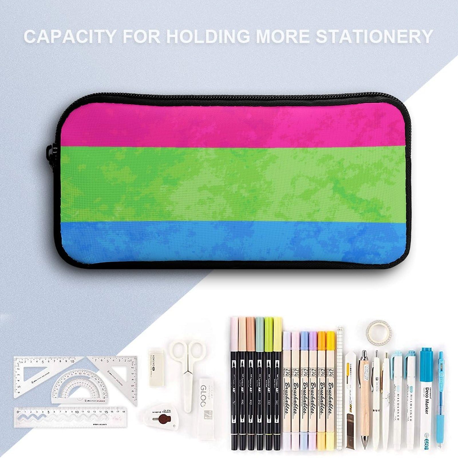 Ensemble sac à dos avec boîte à lunch, trousse de maquillage, sac à dos, drapeau de la fierté polysexuelle et sac de rangement