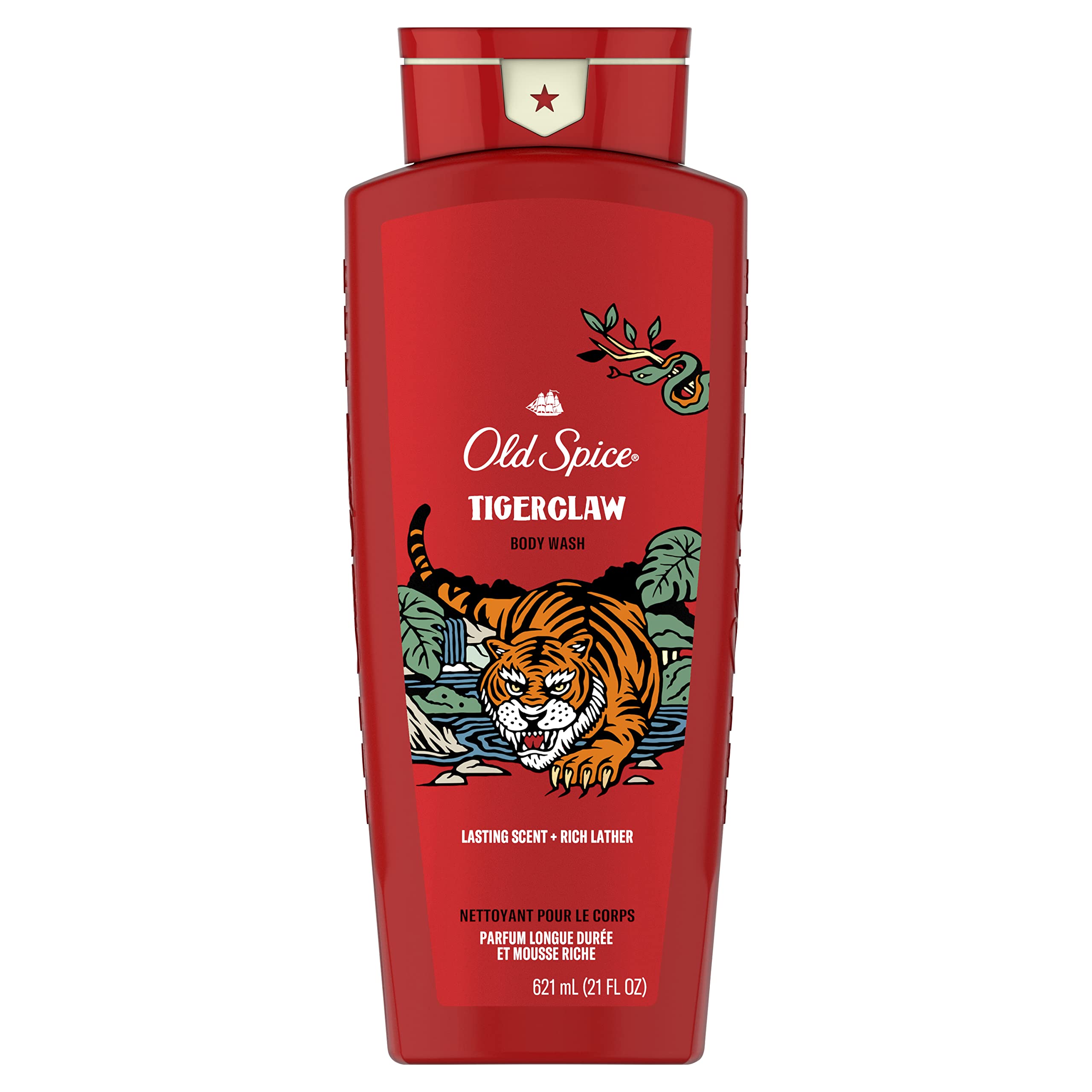 Amazon.com: Old Spice, Gel de baño para hombre - TigerClaw, 21