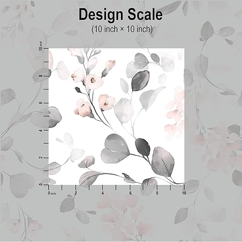 Miniatura 6 de Blooming Wall DPY53 Papel tapiz autoadhesivo con textura de hojas grises frescas para acuarela