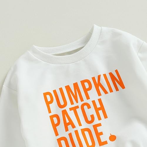 Vista 5 de Karwuiio Conjunto de disfraz de Halloween para bebé, sudadera de manga larga y pantalones para otoño