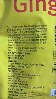 Amazon.com : Songwha Lemon Ginger Hard Candies, 3.5 Ounce (Pack of