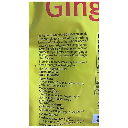 Miniatura 3 de Songwha Lemon Ginger Hard Candies, 3.5 Ounce (Pack of 3)