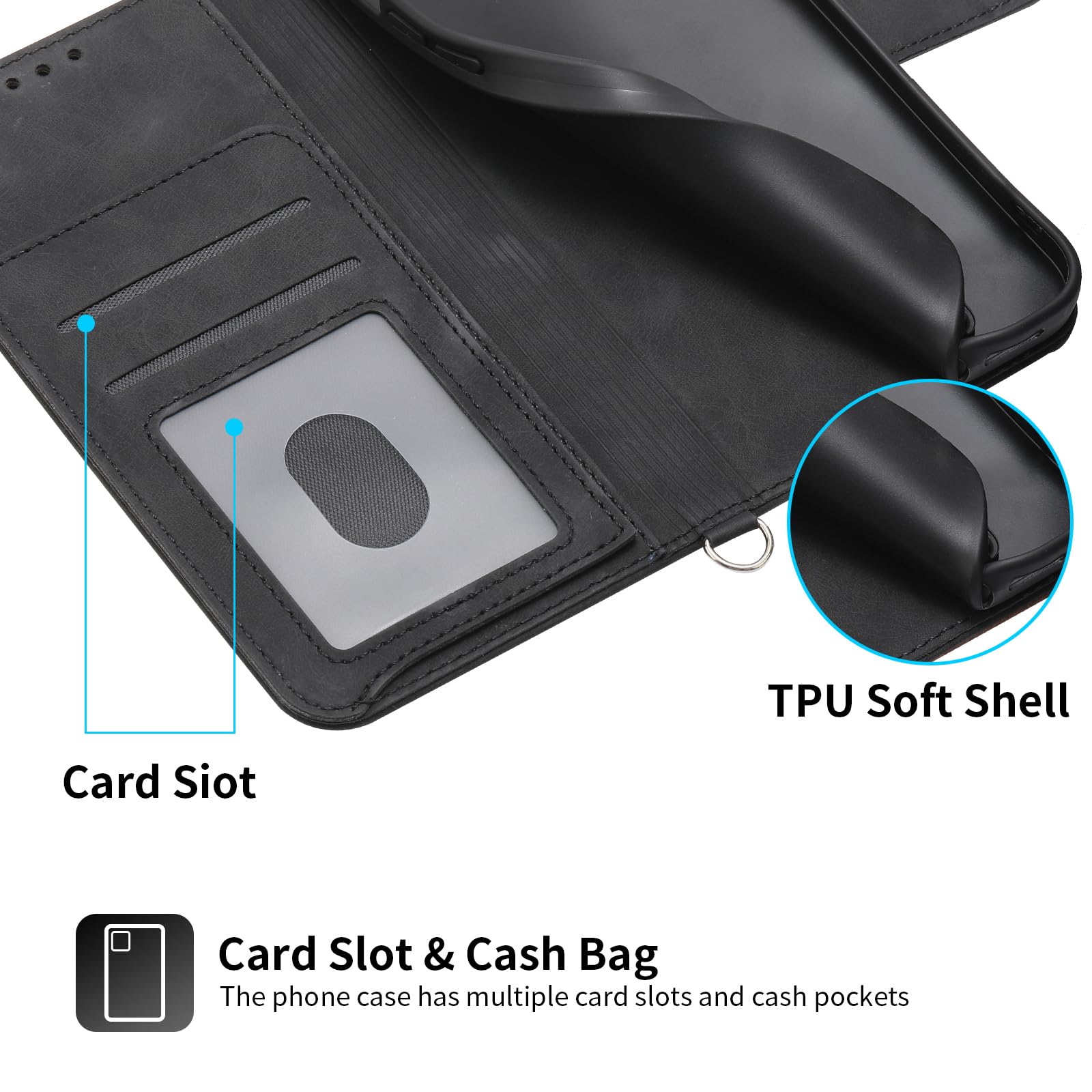 COMAKU Coque Ultra Armor Pour Motorola Moto G35 5G : Protection Antichoc Avec Anneau Rotatif Et Volet Objectif (Rouge)