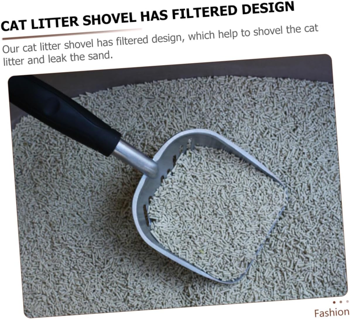 Yardwe Cat Litter Scoop Holder Metal Litter Shovel Cat Supplies Non-Slip Poop Scoop
