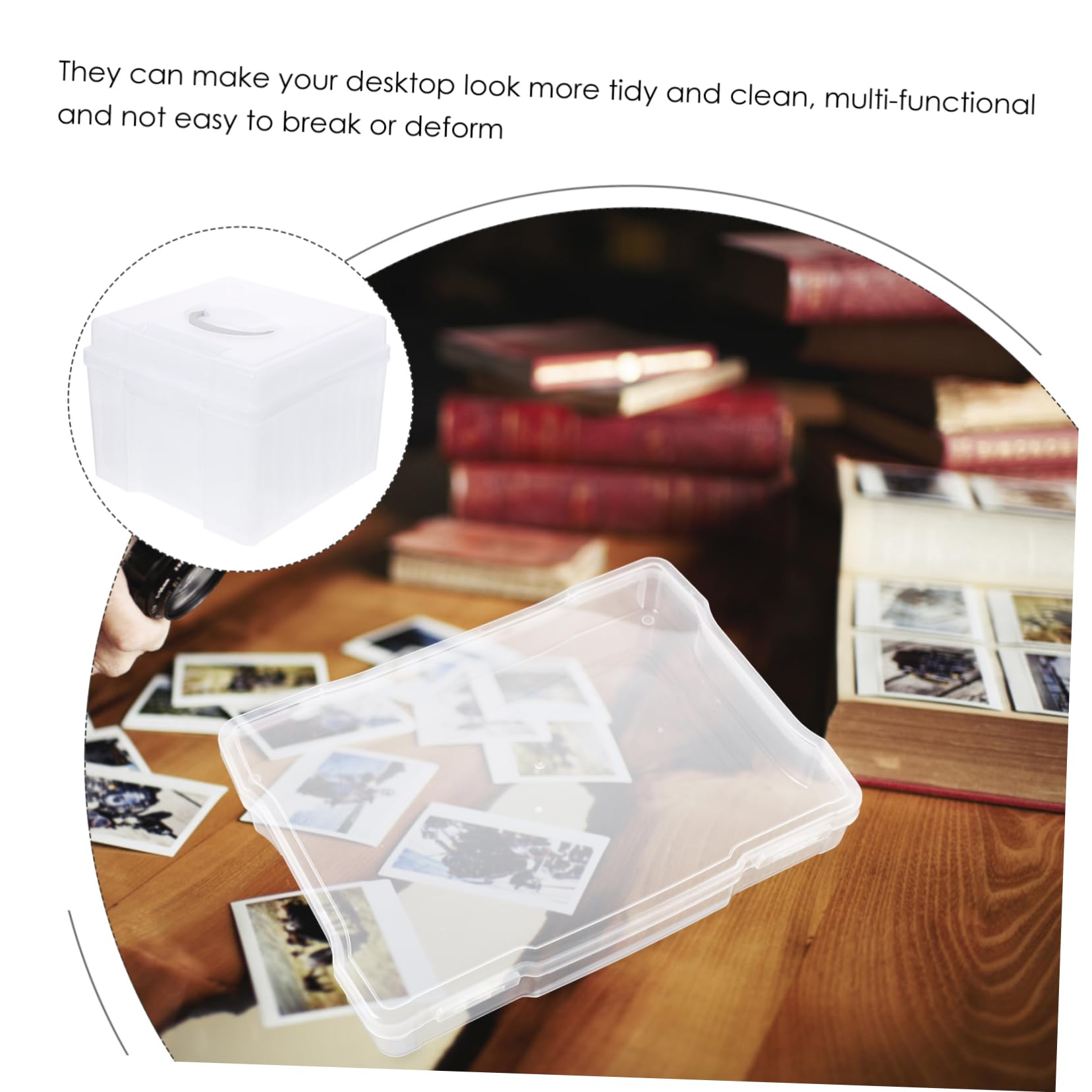 VILLCASE Fotobox Aufbewahrungsbox Für Fotos Fotoorganizer Mit Kleinen Boxen Und Großer Box Zur Aufbewahrung Von Fotos Karten Und Anderen Utensilien