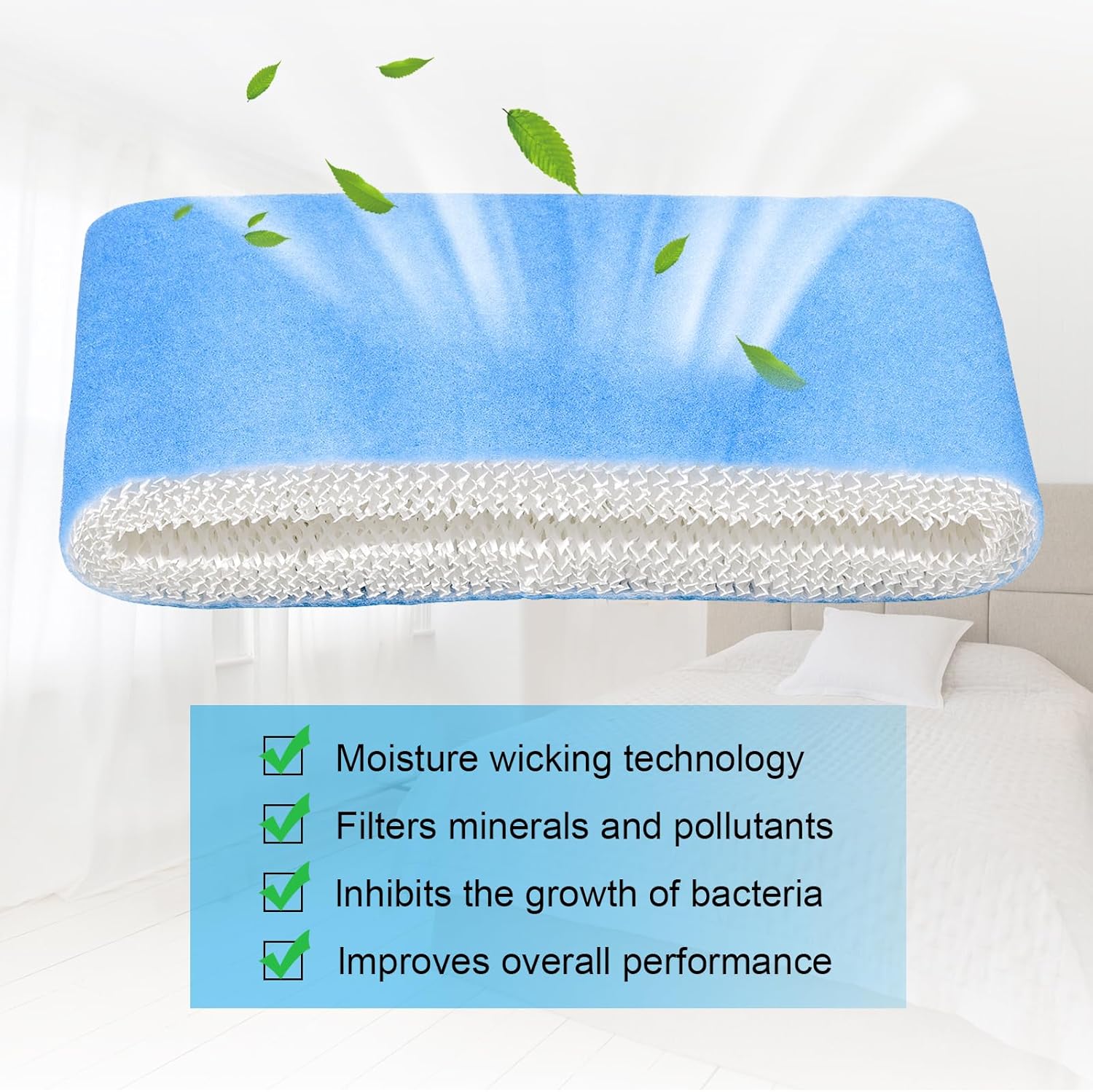 3Pcs HC-14 Humidifier Wicking Filters E, Replacement Humidifier Filter Compatible with Honeywell HCM-6009 HCM-6011 HEV680 HEV685 HC-14, HC-14N, HC-14V1