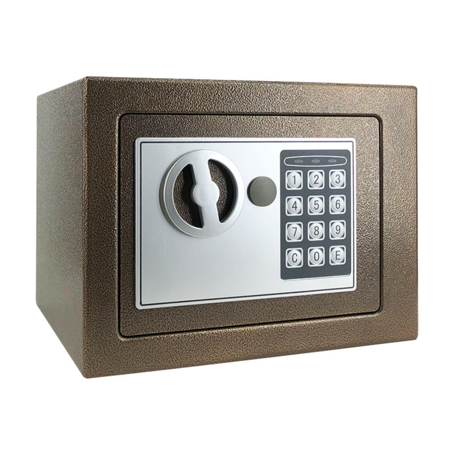 Electronic Safe with Keypad Compact Digital Safe Box Small Metal for Home, Office, Dorm Room, Bronze-image-48