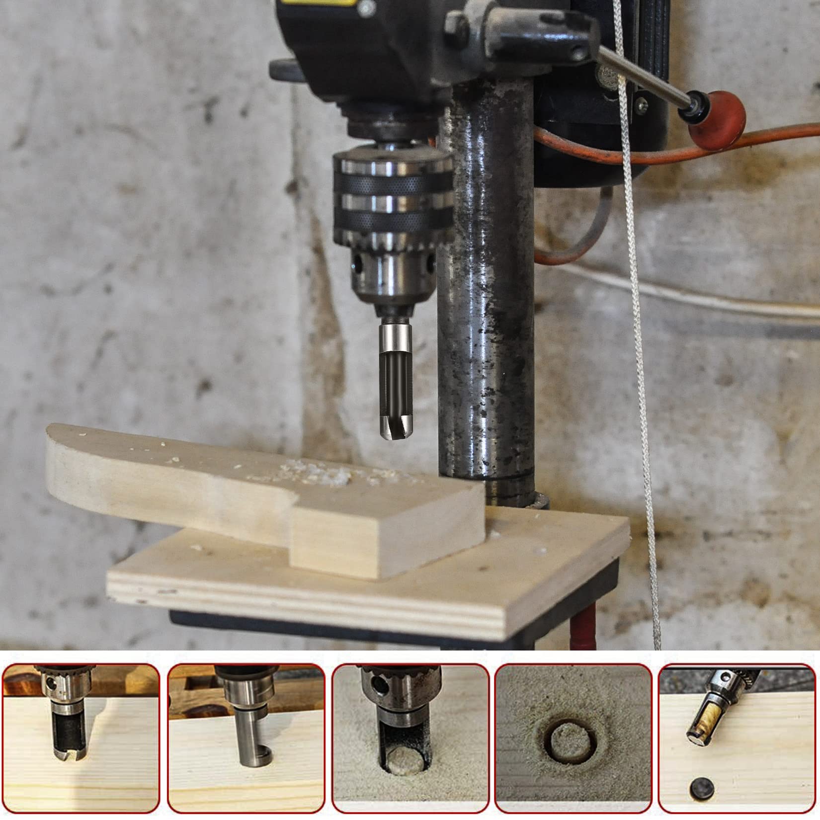 PUNTE A LEGNO SET 8 RETTIFICATE MISURE DA 3 MM A 10 MM PER TRAPANO VALEX 1461157 - Foto 6