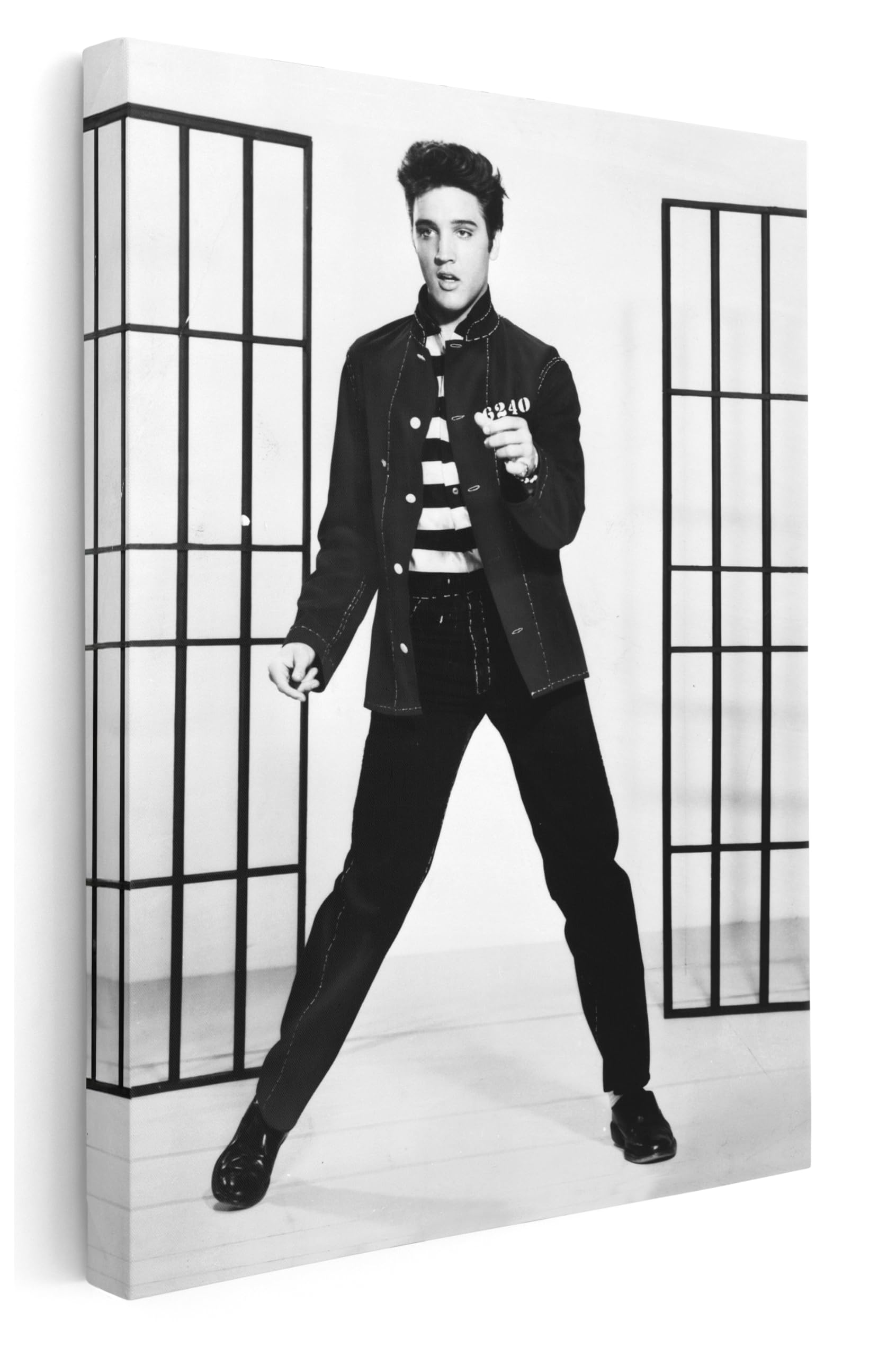 Pastello Elvis Presley Young, Canvas Wall Art, Wall Art Picture Print for Living Room and Bedroom (61cm x 41cm / 24x16inch)