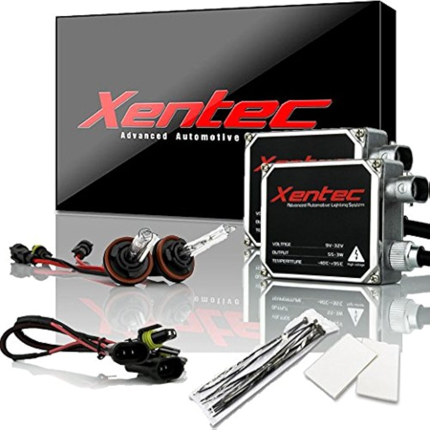 Xentec 55W Standard Size Ballasts x 2 bundle with 2 x Xenon Bulb H11 (H8/H9) offroad 10000K (Brillant Blue) offroad