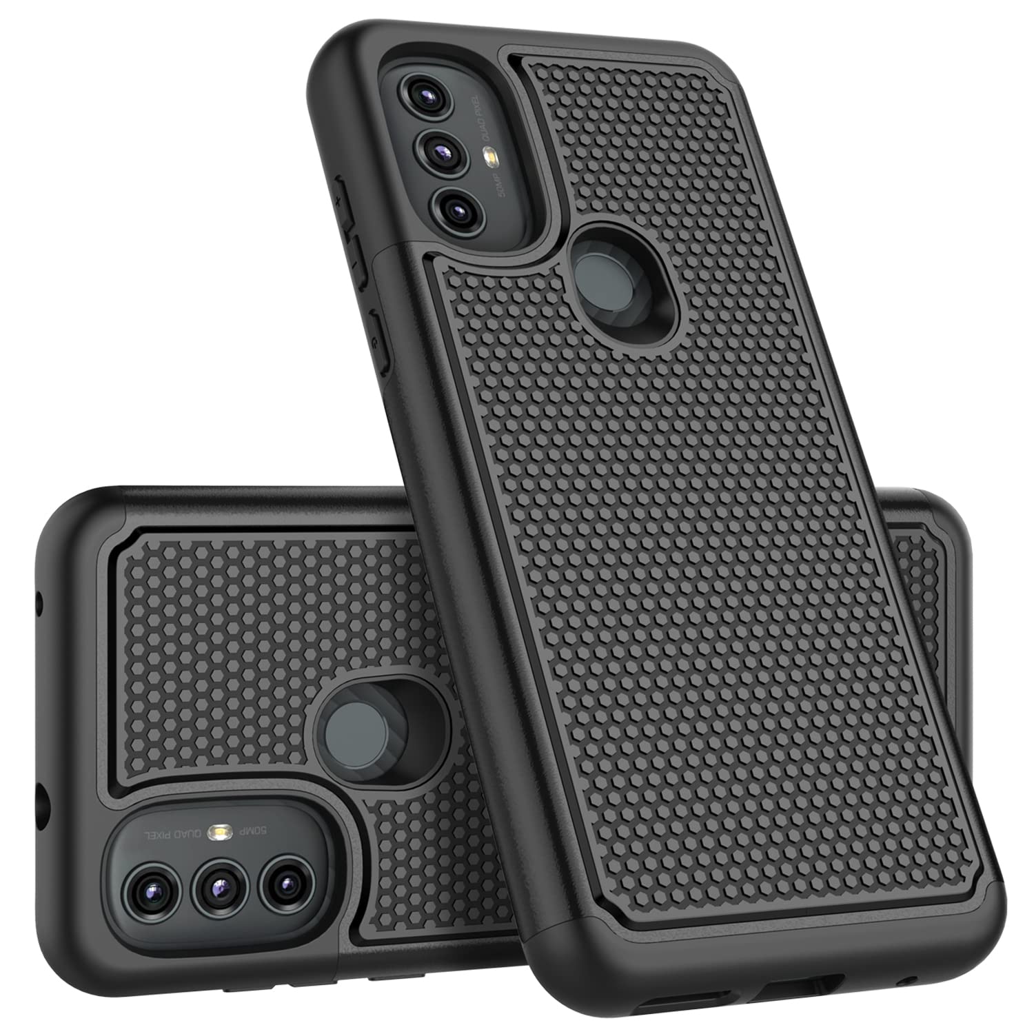 Takfox Moto G Pure Case, for Motorola G Power 2022 Phone Case Protective Heavy Duty Shockproof Rugged Coverr Hard Plastic & Soft Silicone Dual Layer Bumper Cases Cover for Motorola Moto G Pure-Black