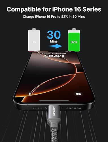 Miniatura 31 de Cable de carga rápida USB C a USB C de 60 W, JSAUX USB tipo C, cable de carga compatible con Samsung Galaxy S20 S20+ S20 Ultra Note 10 Plus A80