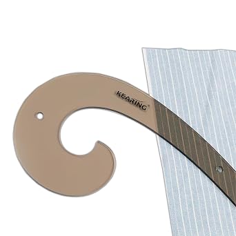 KEARING 9(23CM) Classic Acrylic French Curve Ruler Vary Form Curve Clear Hip Measuring Curve Ruler for Sewing Fashion Pattern Making Dressing Making, Design Supplies