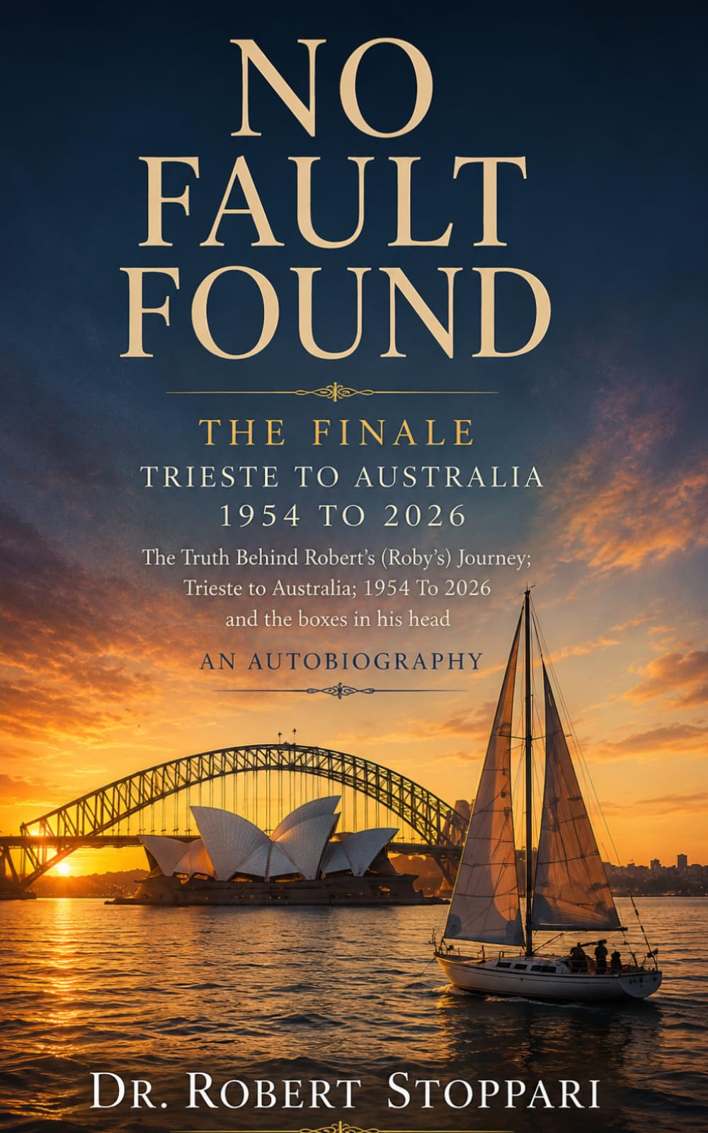 NO FAULT FOUND The Finale, Trieste to Australia 1954 to 2026: The Truth Behind Robert's (Roby’s) Journey; Trieste to Australia; 1954 To 2026 and the boxes in his head. An Autobiography