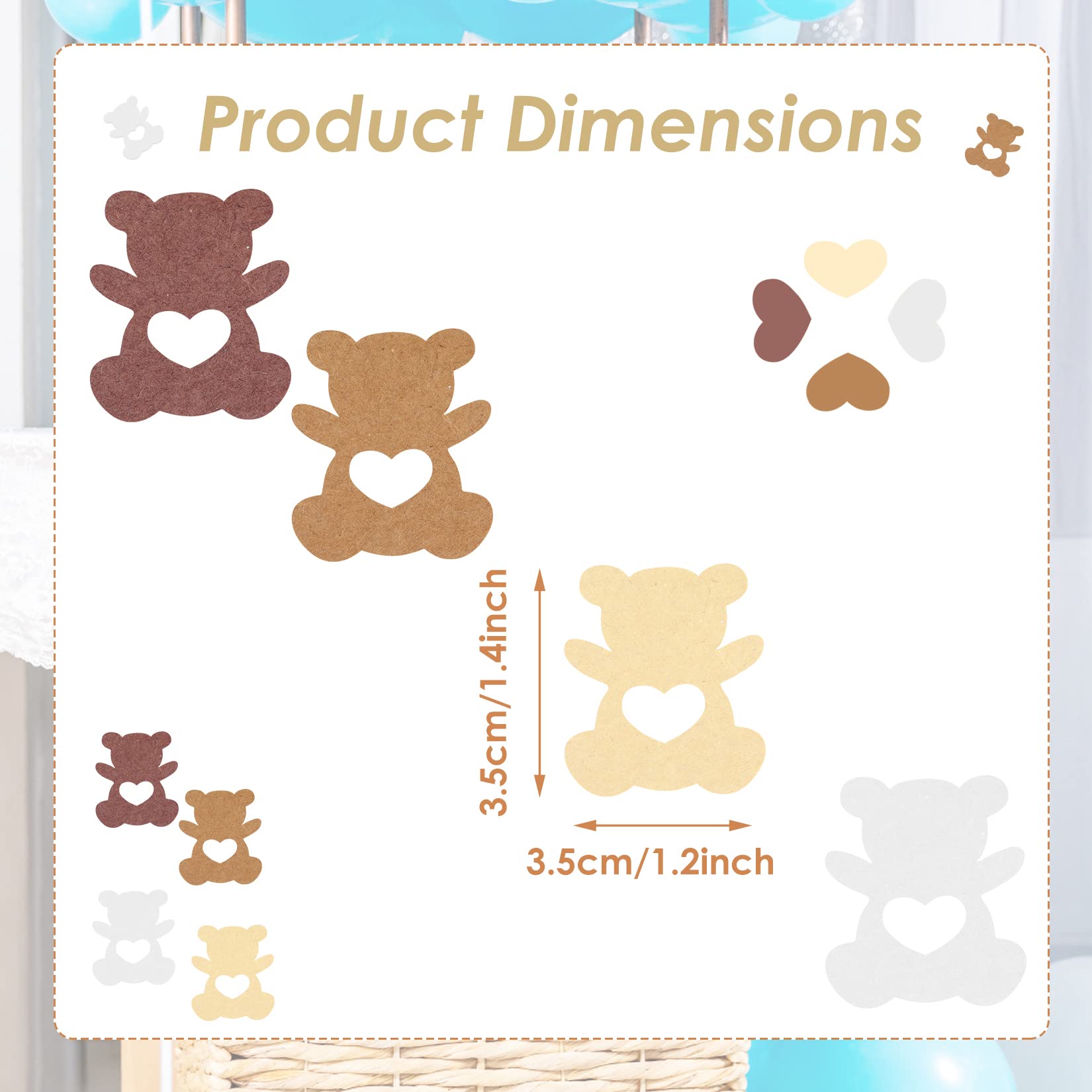 Baby Shower Paper Table Decoration In It's A Boy Bear Cutouts - 10pc