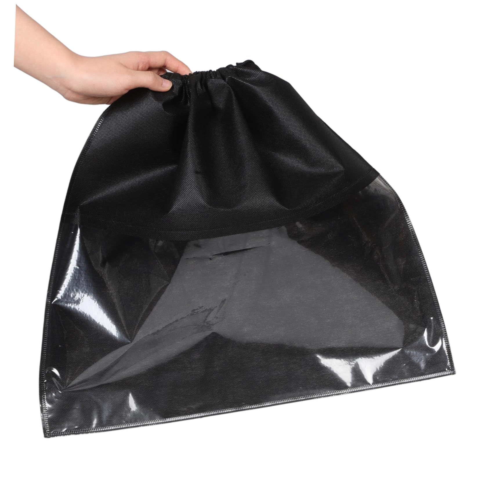 POPETPOP 10 pezzi Sacchetti Scarpe con Coulisse e Finestra Trasparente Organizer Antipolvere Non per Viaggi e