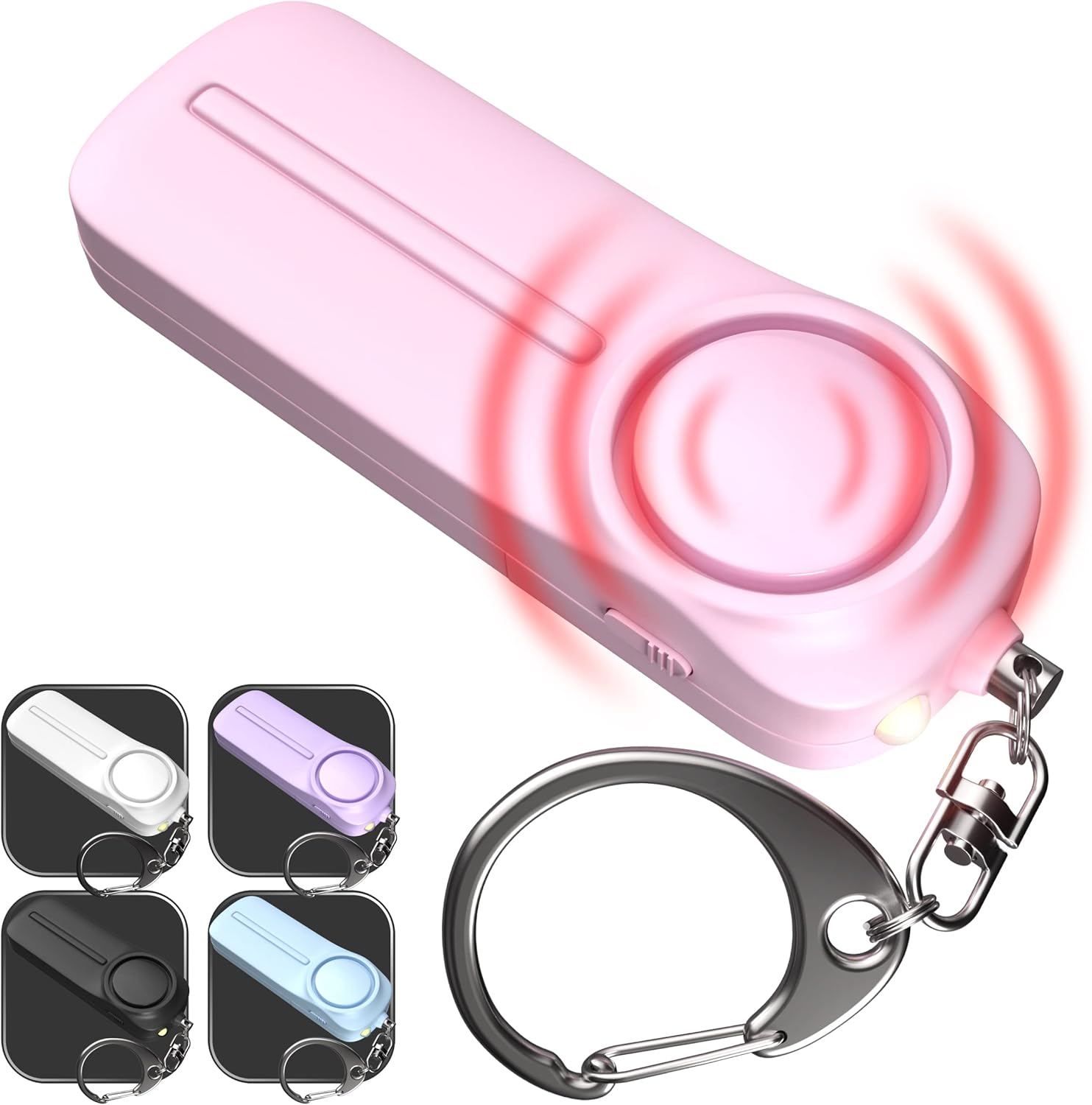 WETEN - Llavero de alarma para defensa personal para mujeres, silbato de sirena de 130 dB, dispositivo de protección de seguridad personal con luz LED, llavero de alerta de seguridad de emergencia Colombia