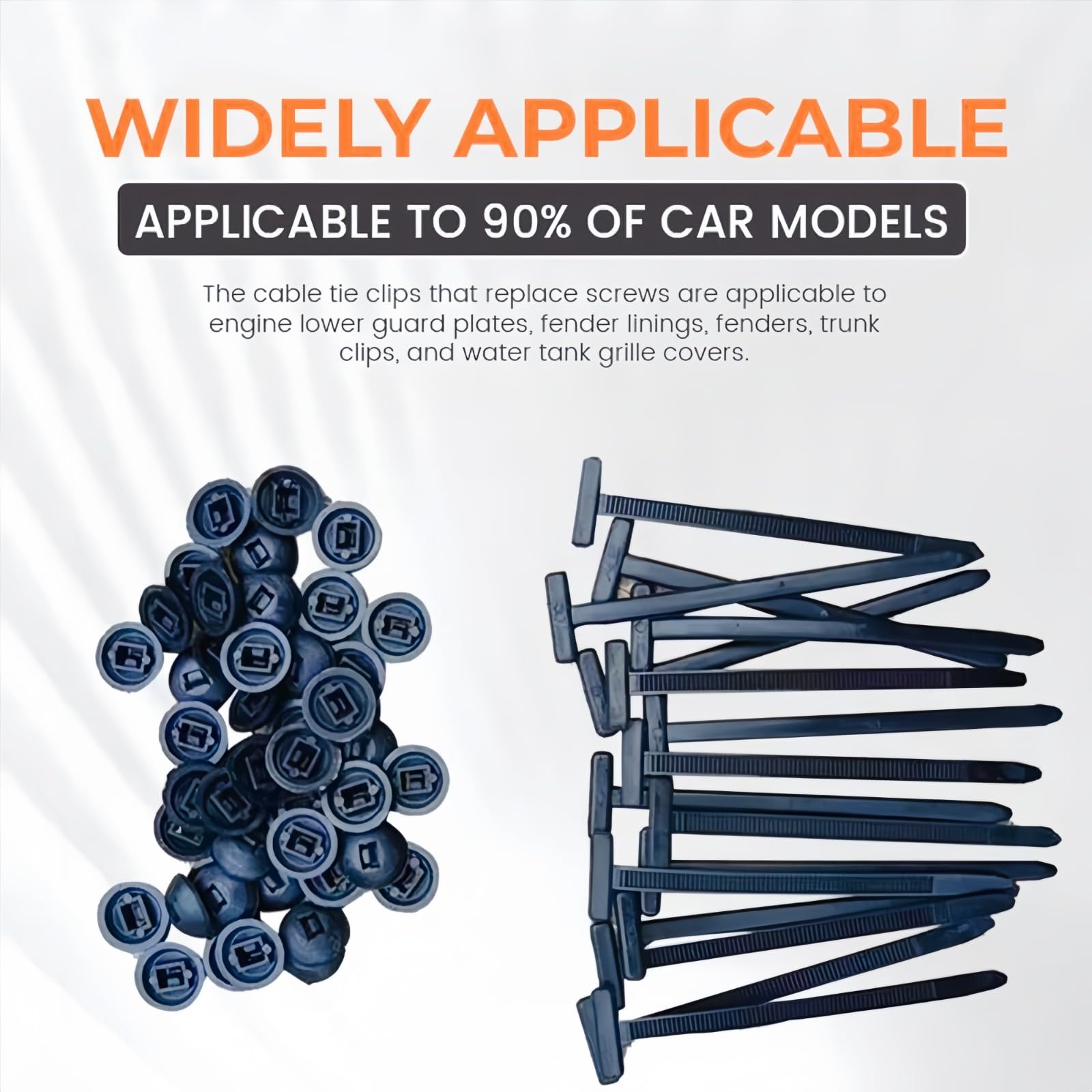 Fibbia universale per fascette stringicavo in nylon, 100/200/500 pezzi,Fascette nere, ,con design a perno e bottone,Fascette fermacavi resistenti ai raggi UV per riparazioni auto, casa e fai da te