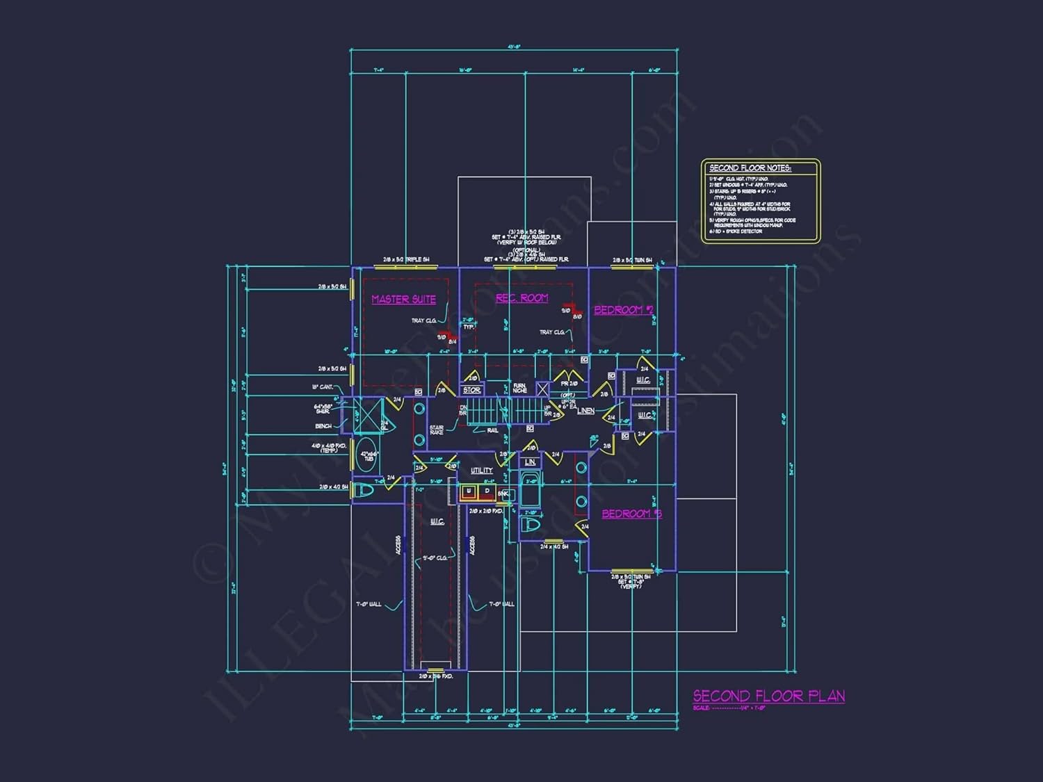 14-1671 HOUSE PLAN - House Plan Blueprint with Spacious Layout, CAD Design & Features