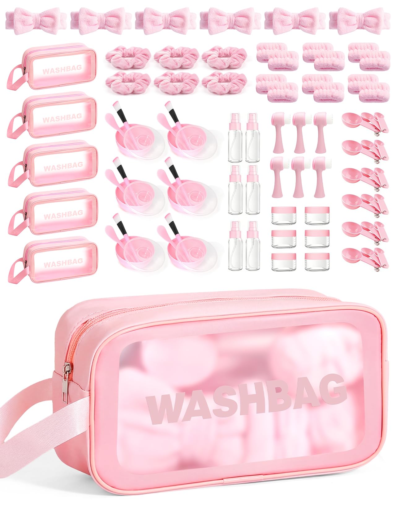 Set 72 Pezzi Rosa per 6 Persone