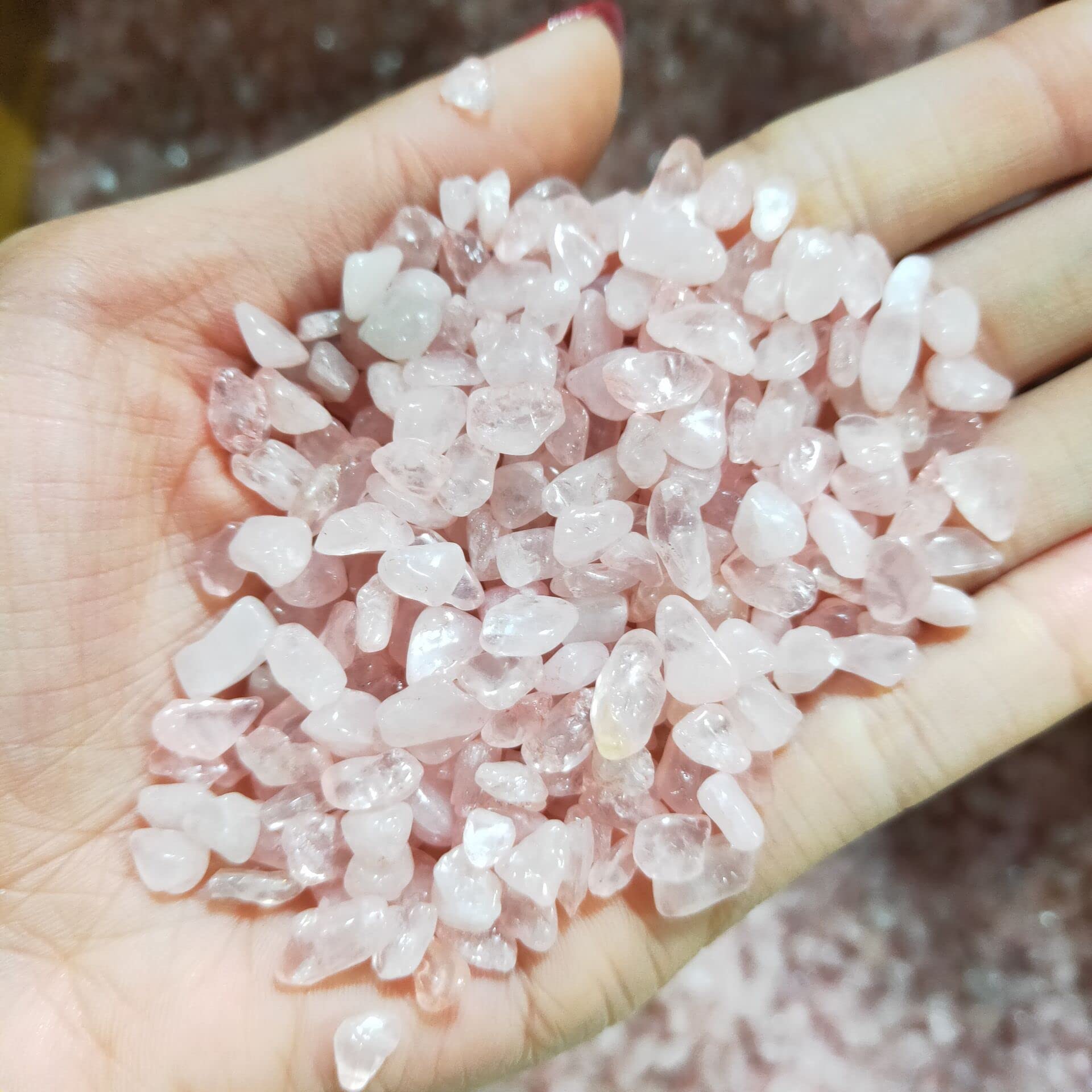 Espécimen Curado Cristal Natural Polvo Cristal Grava Acuario Maceta Decoración Cristal de Cuarzo Natural como Regalo Inicio Colecciones (Size : 200g)