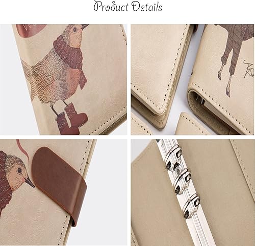 Miniatura 10 de ToiM Carpeta simple A6 para diario, cuaderno de cuero sintético, cuaderno de escritura, cuaderno suelto, cuaderno manual, bloc de notas, libros de