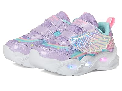 SKECHERS KIDS Twisty Glow - Wing Whisper 303718N (Toddler) Girls Shoes Lavender/Multi : 7 Toddler M, Textile