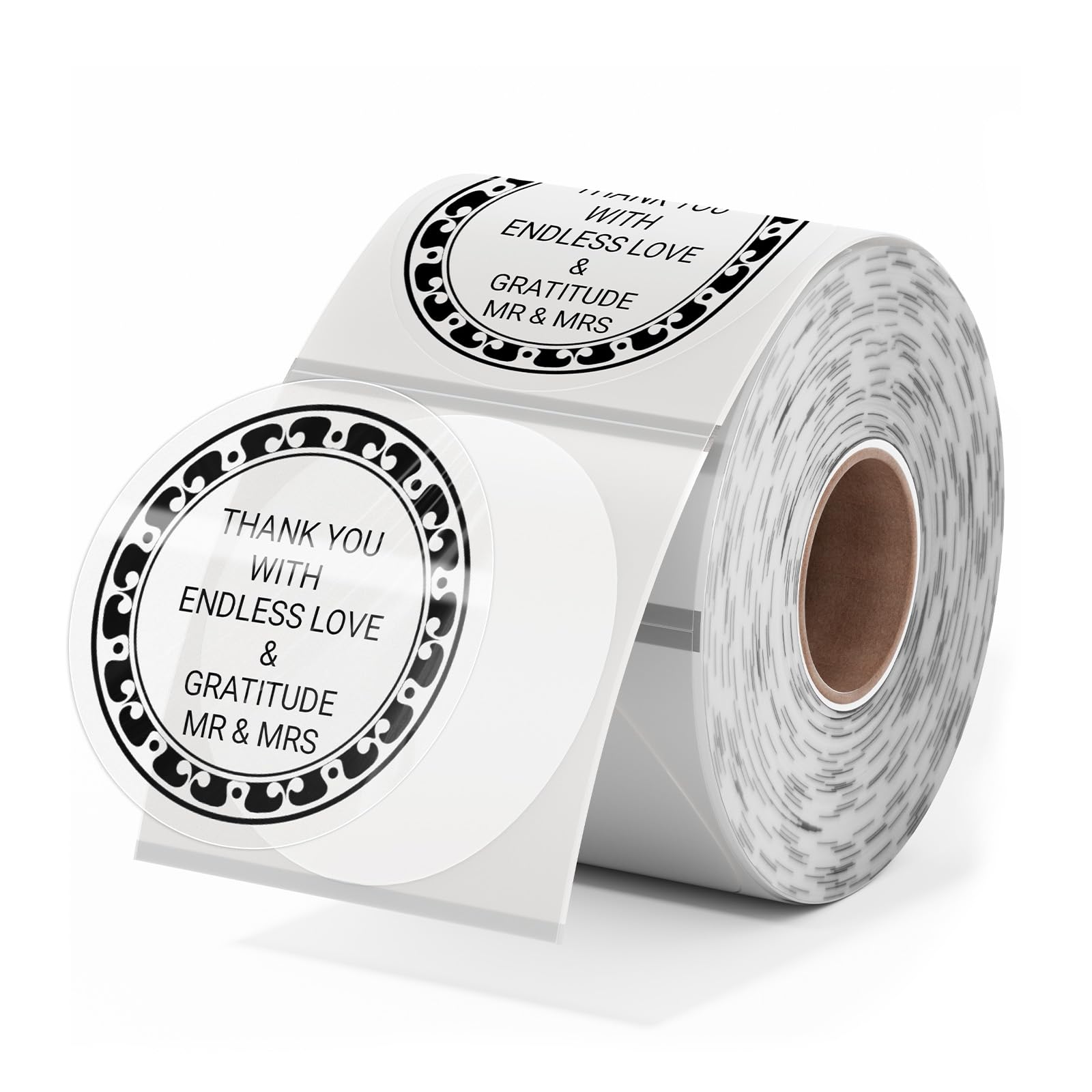 Phomemo Lot de 500 étiquettes rondes transparentes mates de 5 cm - Compatibles avec MUNBYN, Phomemo, Polono - Imprimante d'étiquettes thermiques autocollantes sans BPA - Pour logo
