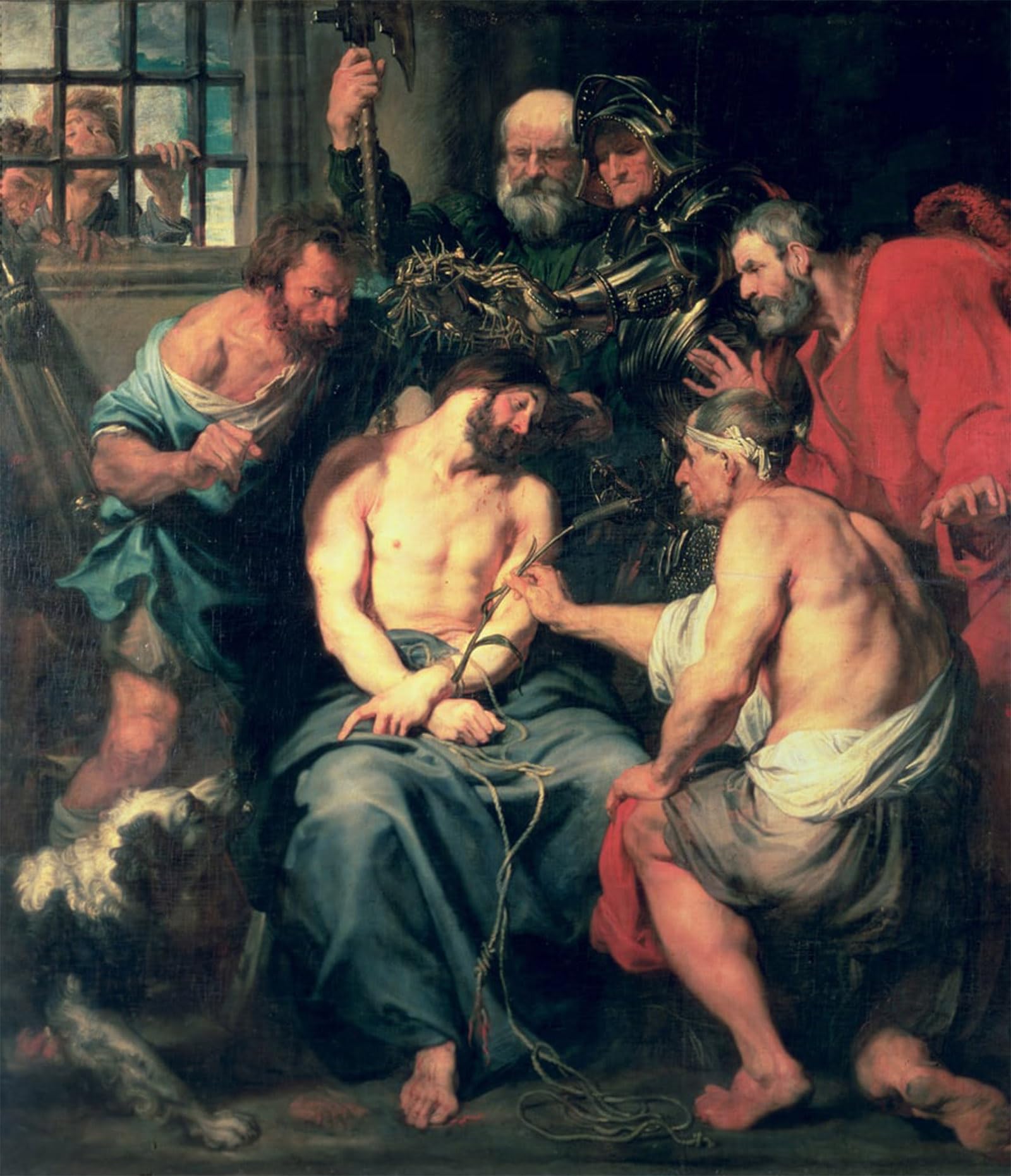 POSTERIIk Vintage Classic Picture Landscape Artwork the Crowning with Thorns by Anthony Van Dyck Portrait Canvas Painting for Office Home Decor 60x90cm