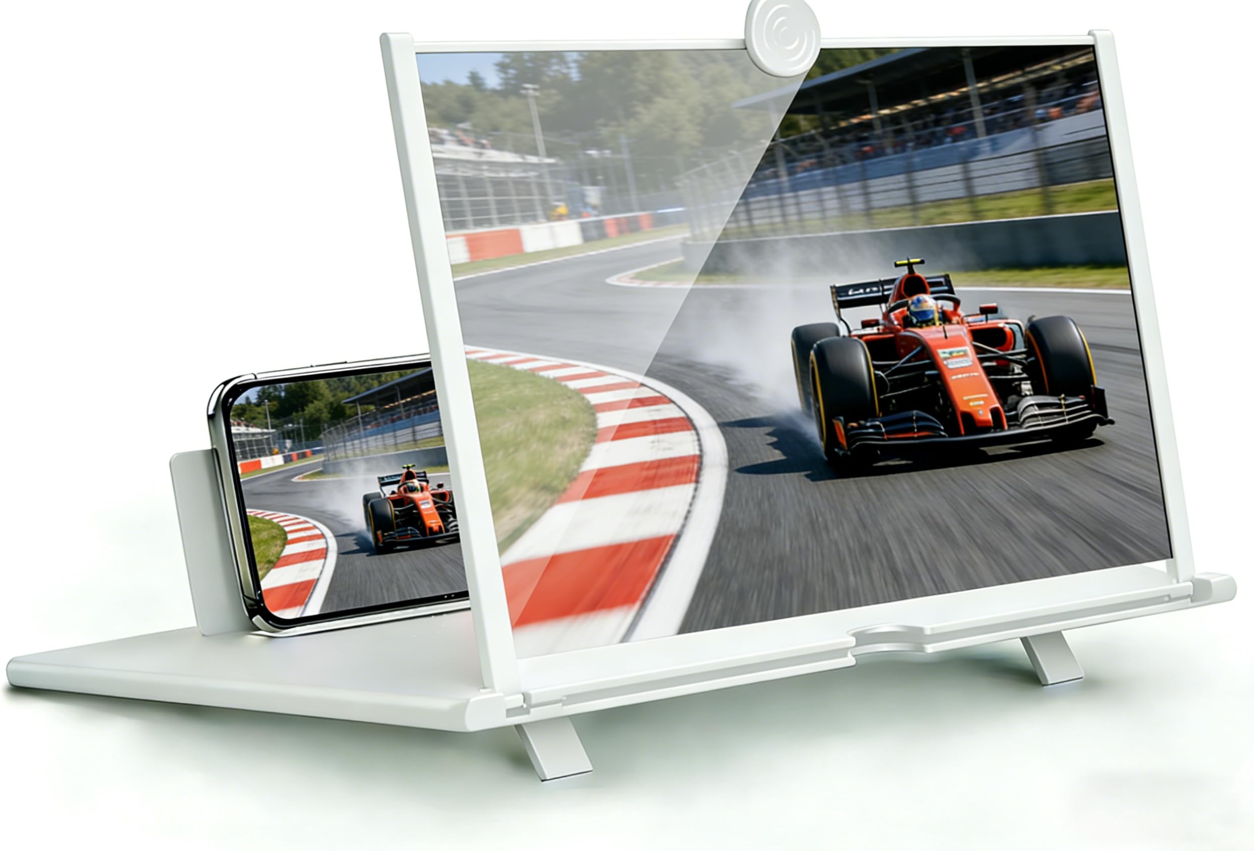 Support de téléphone pliable blanc pour regarder vos vidéos au lit