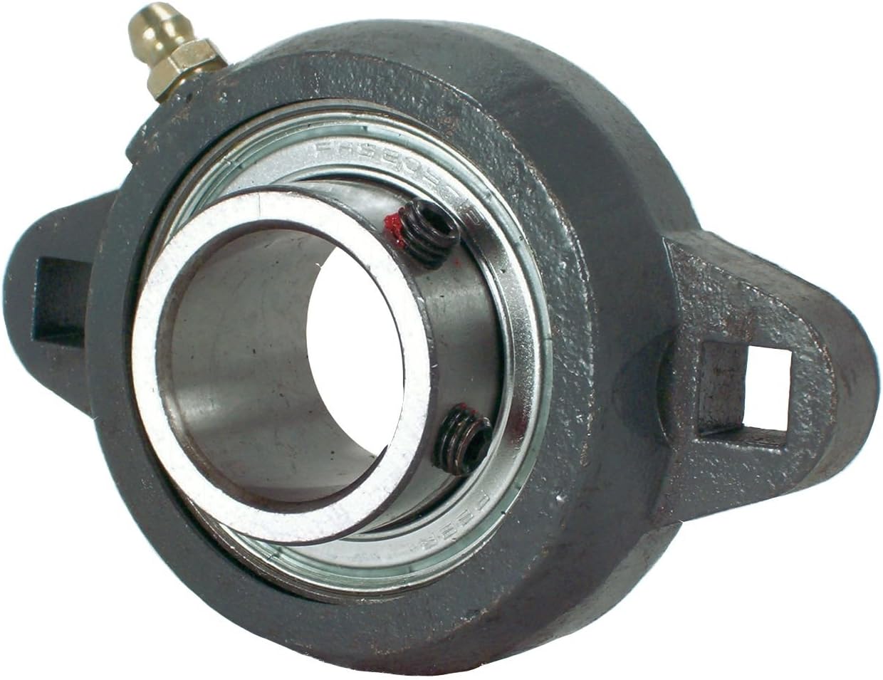Peer Bearing FHFX205-16 2 Bolt Flange Unit, Narrow Inner Ring, Non-Relubricable, Eccentric Locking Collar, Ductile Iron, Single Lip Seals, 1" Bore, 3" Center Length
