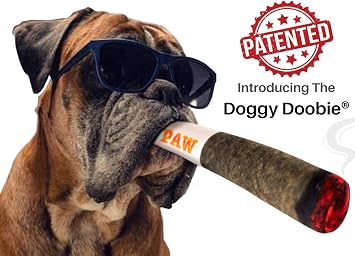 Nestpark Doggy Doobie - Funny Dog Toys - Plush Squeaky Toys for Medium, Small and Large - Cool Stuffed for Dog Birthday