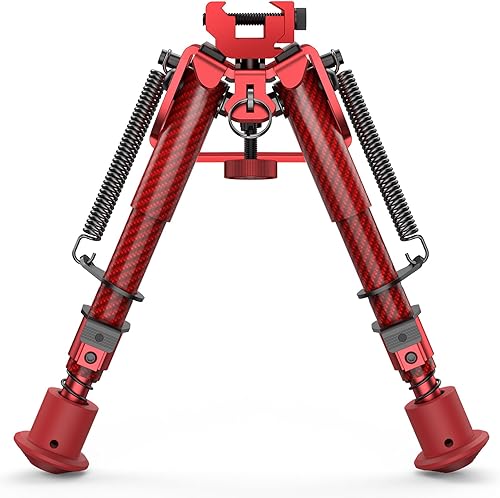 EZshoot Carbon Fiber Rifle Bipod, 6-9 Inches, Picatinny Rail Adapter