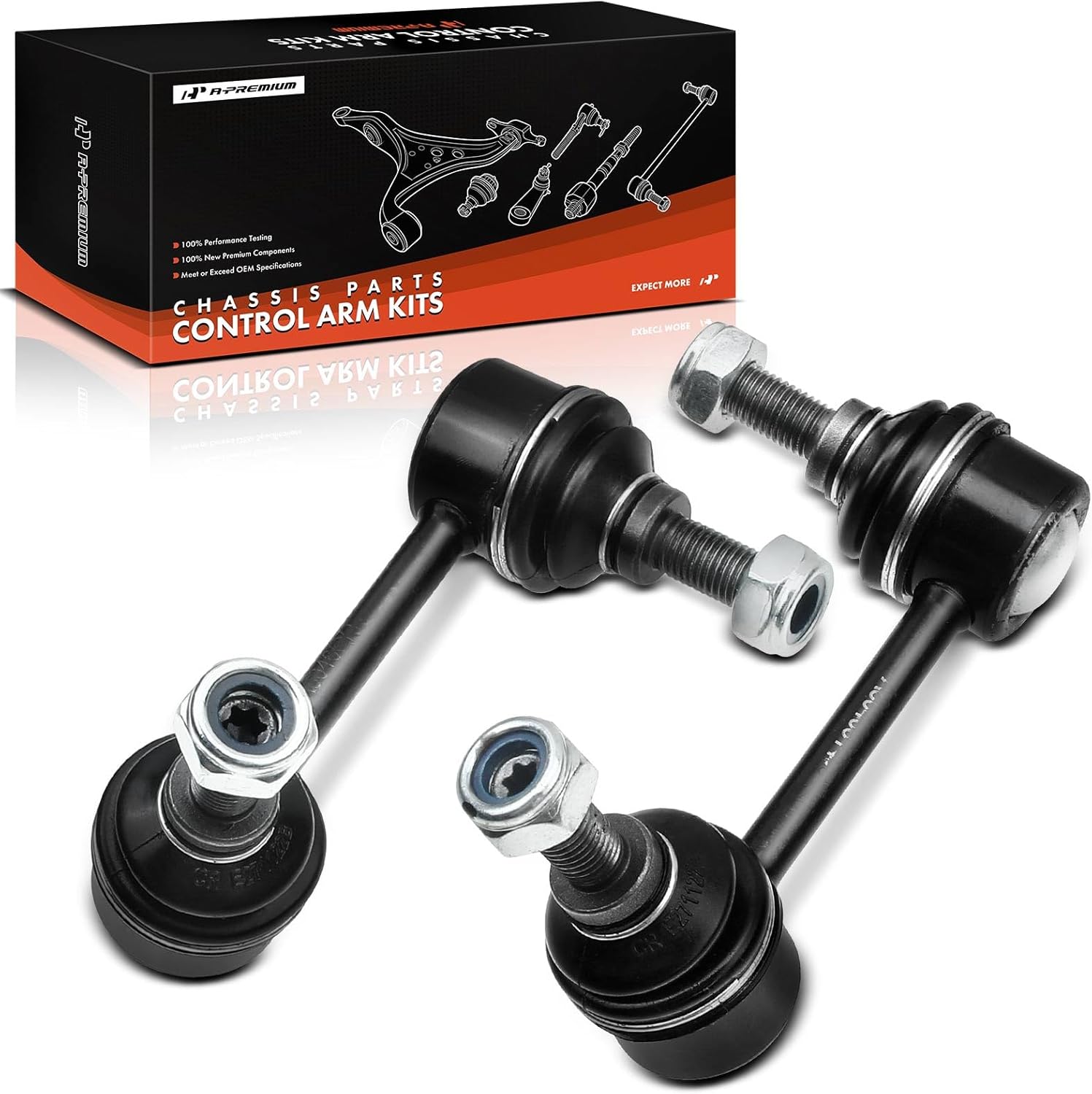 A-Premium 2 x Front or Rear Sway Bar Links Stabilizer Bar Links, Compatible with Nissan Murano 2003-2007, Honda Element 2003-2011, Prelude 1997-2001