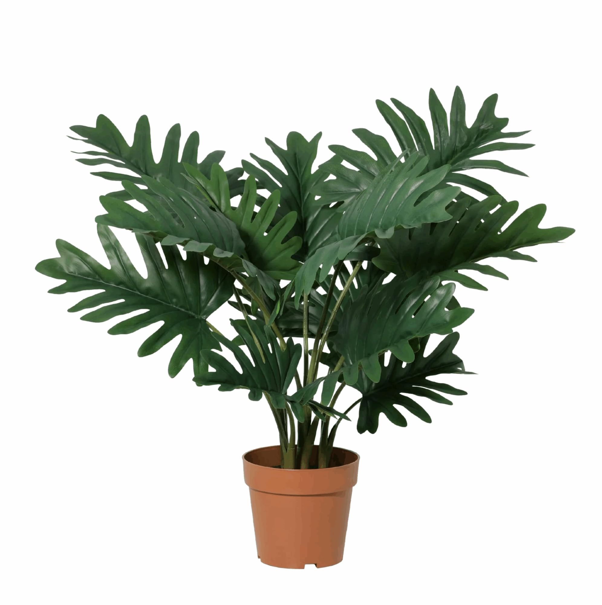 Philodendron Selloum sztuczna roślina 70 cm – duże liście dekoracyjna roślina – bez pielęgnacji roślina pokojowa do salonu, biura i na regał