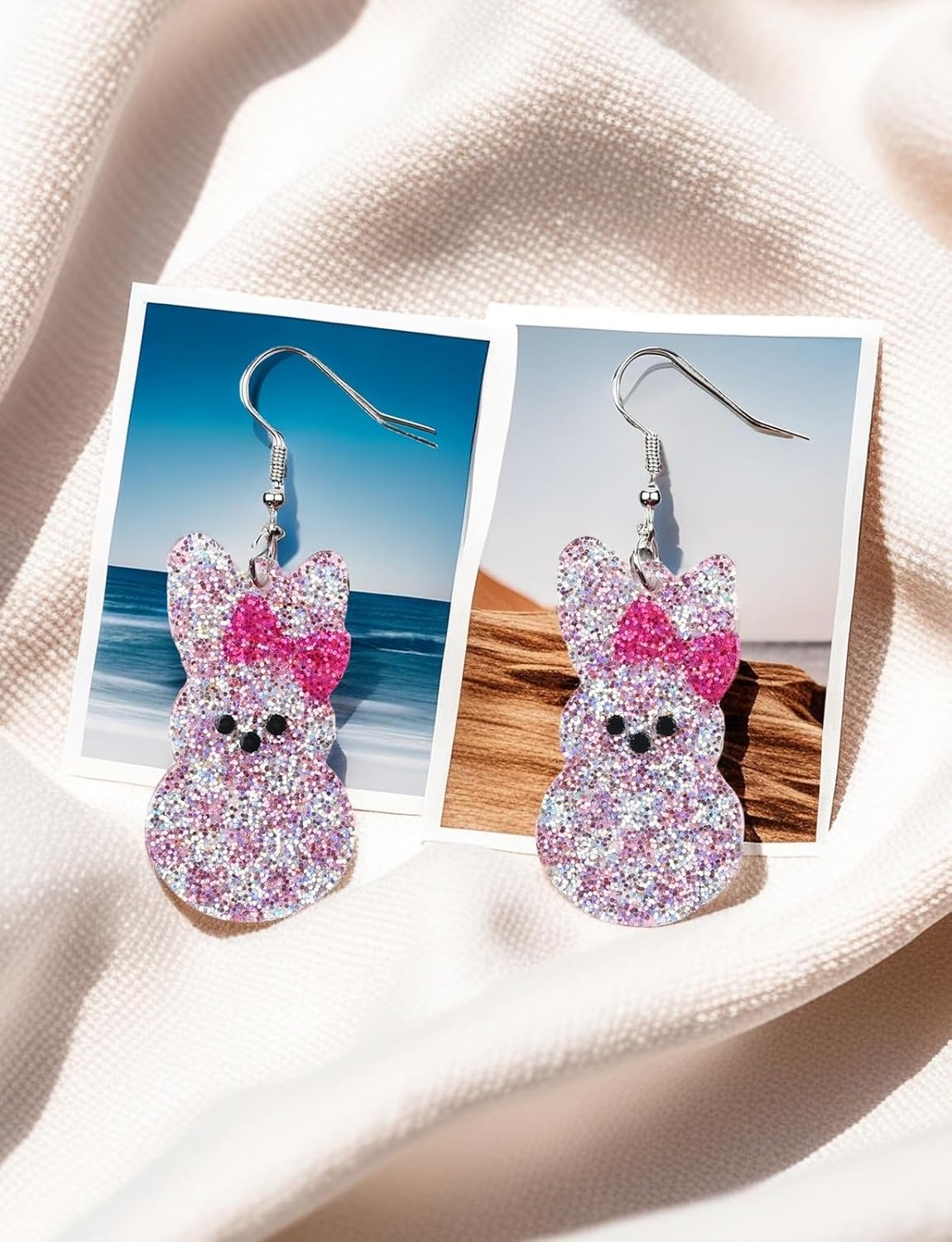 Easter Drop Acrylic Earrings Cute Bunny Egg Rabbit Colorful Flower Animal Dangle Spring Earrings for Women - Image 6