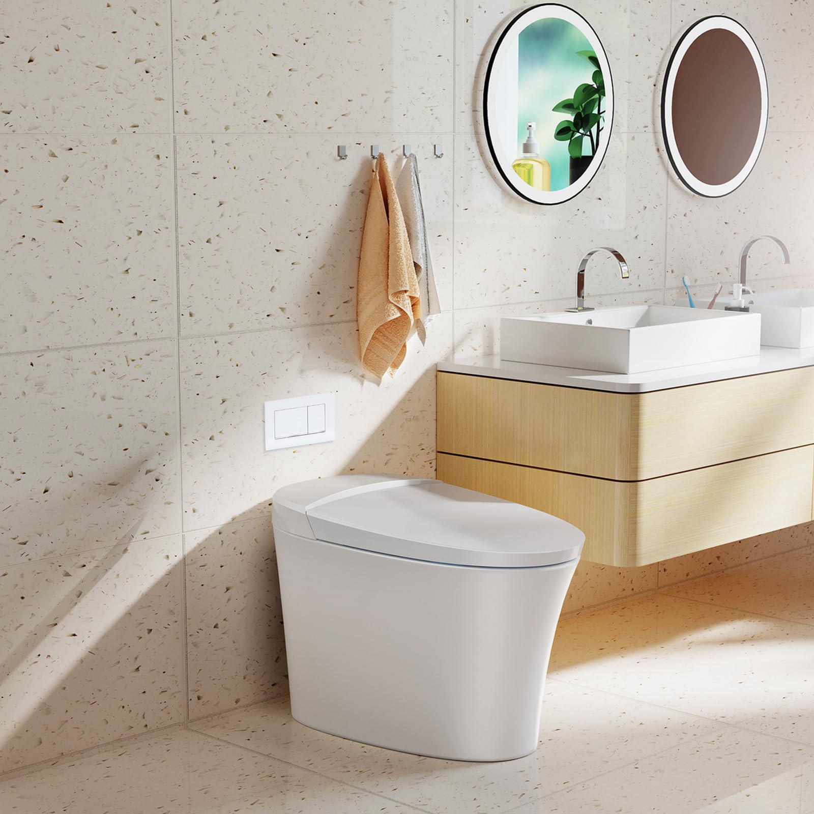 Piastra a pressione con set di rilascio del lavello, piastra a pressione WC compatibile con Geberit Sigma 30, plastica ABS per una maggiore durata e durata, facile installazione