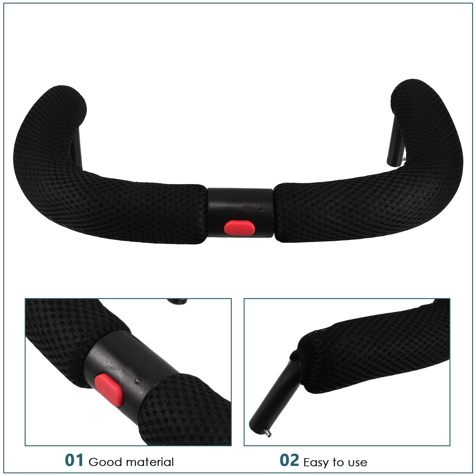 FRCOLOR Universelles Buggy Zubehör Schwammbügel für Kinderwagen mit Armlehne aus Polyester und Sponge Leicht zu Installieren Sicherheitsgriffschutz für Reisekinderwagen