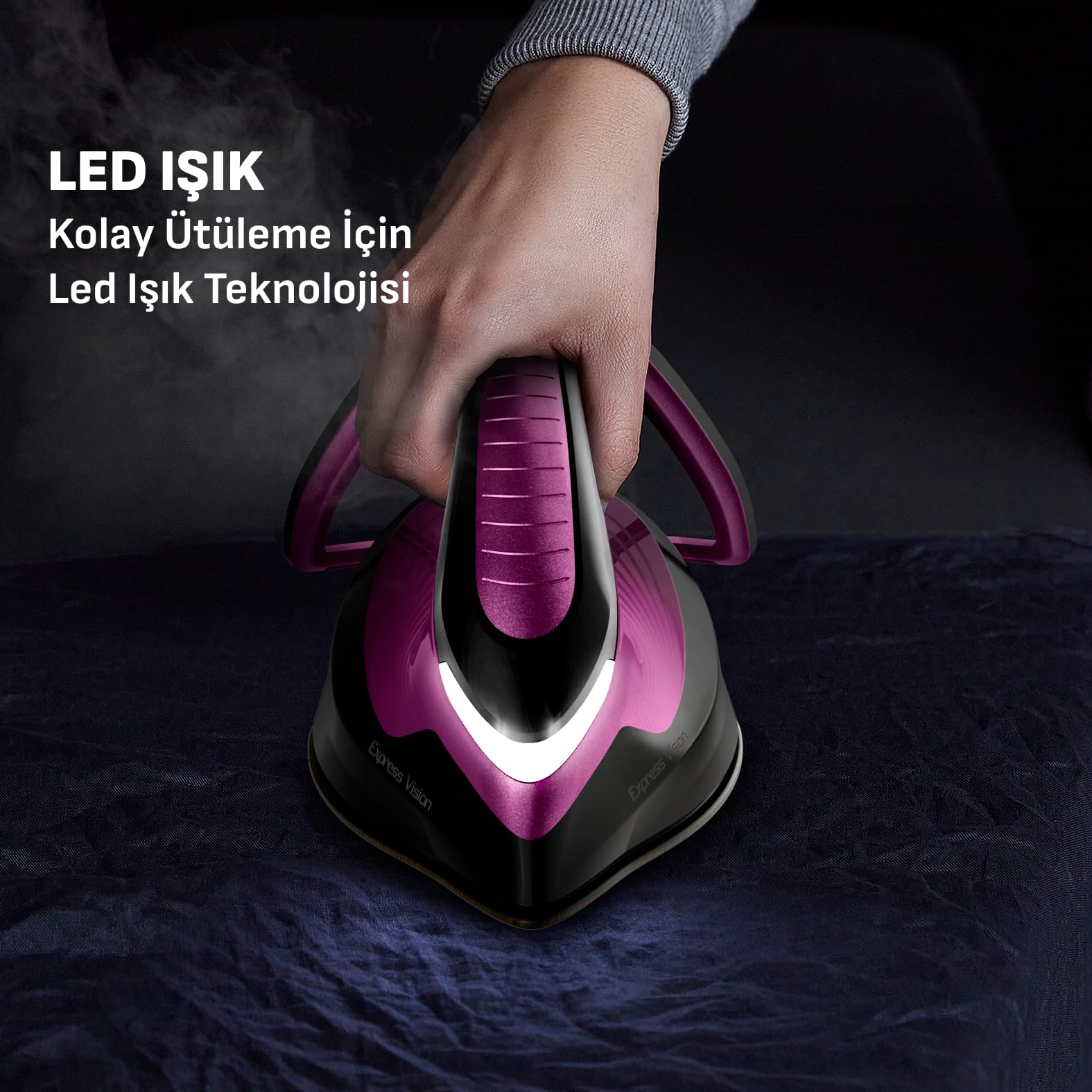 Tefal Express Vision SV8152 - Central de vapor, potente potencia de vapor, fácil visión LED para una excelente visión, tecnología sin configuración, depósito de agua 1,8 L, fabricado en Francia