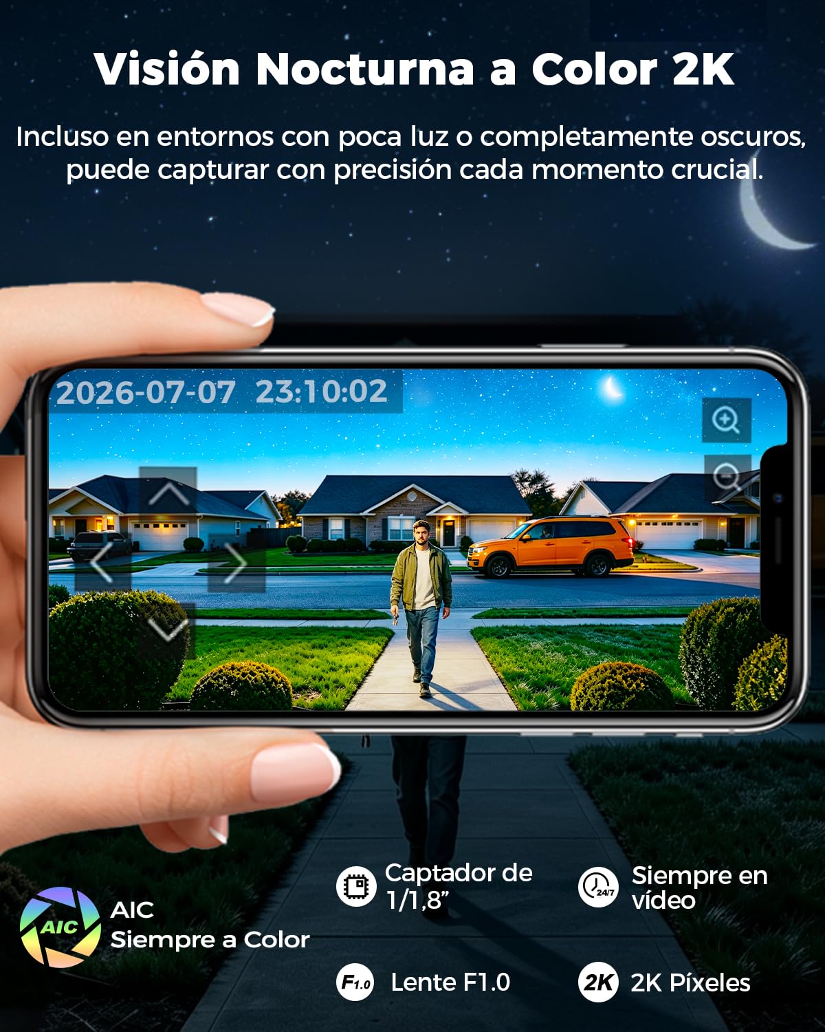 GENBOLT 2K inalámbrico Cámara Vigilancia Exterior Solar 4G LTE with SIM | Grabación 24/7 AOV, Batería 15600mAh con Panel Solar 8W, Apertura F1.0, Visión Nocturna Color, Detección IA 25M