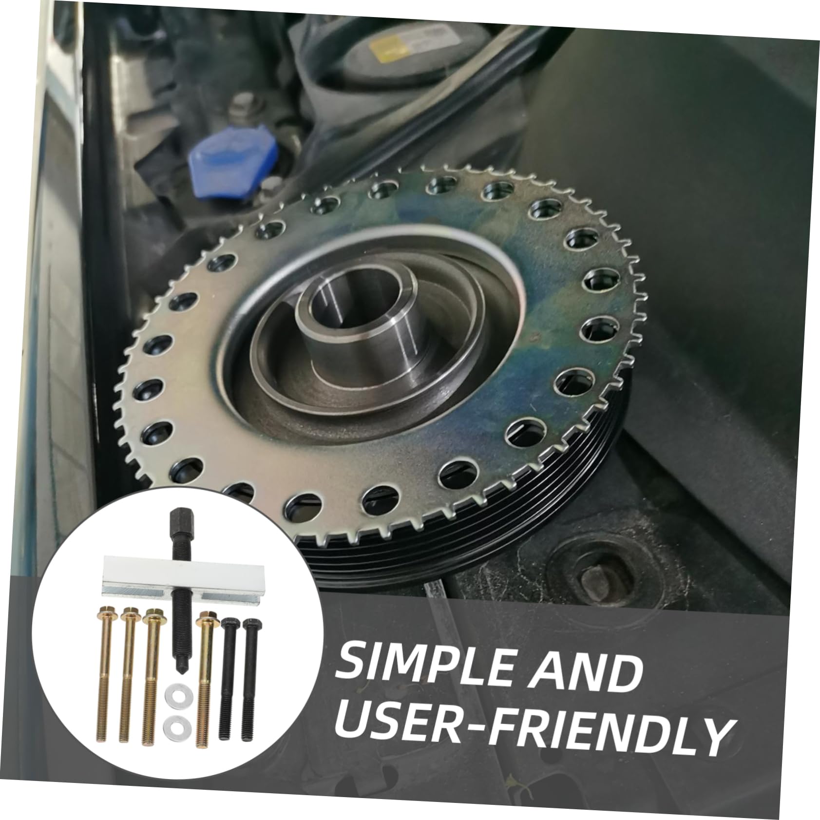 MAGICLULU Strumento Rimozione Pulegge per Riparazione Auto in Acciaio Estrattore Puleggia Albero Motore Efficienza Migliorata per Meccanici e Appassionati DIY Durante Lavori su Veicoli