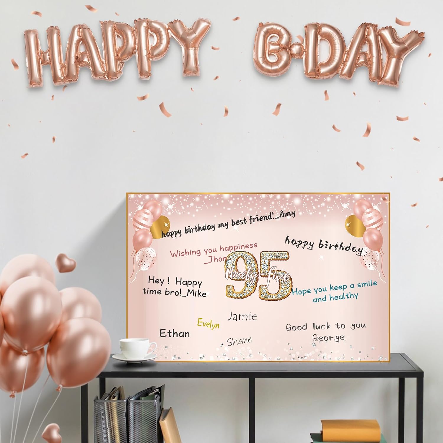 Turypaty Large 95th Birthday Card, 1931 Party Guest Book Gift for Women image 5