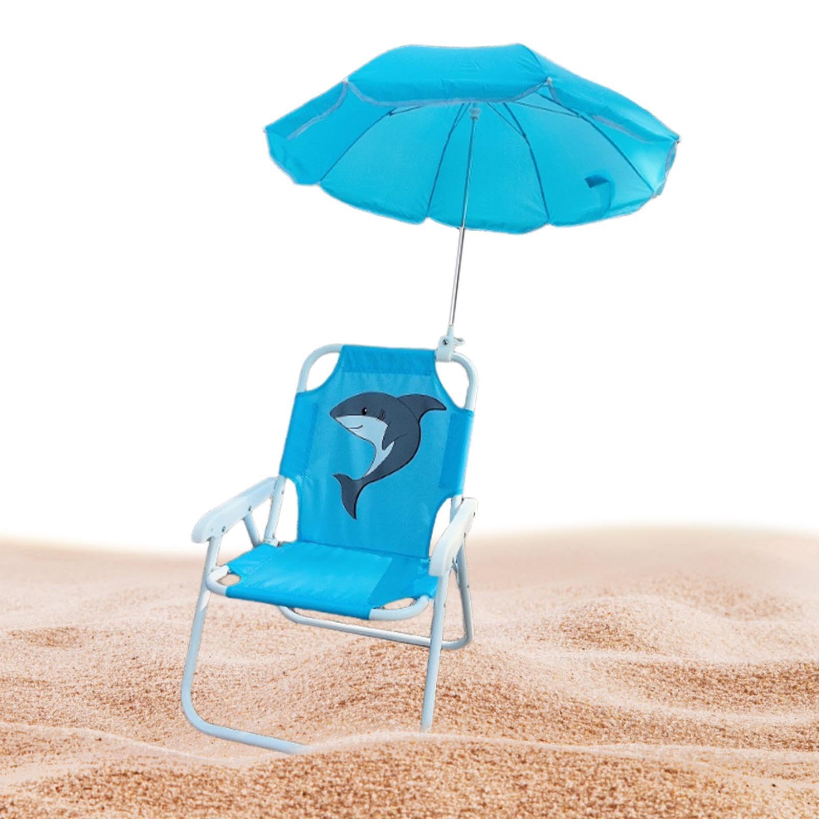 Genérico Silla de Camping Infantil con Sombrilla | Silla De con Sombrilla Incluida,Asiento Portátil para Exterior, Jardín, Piscina Y Picnic