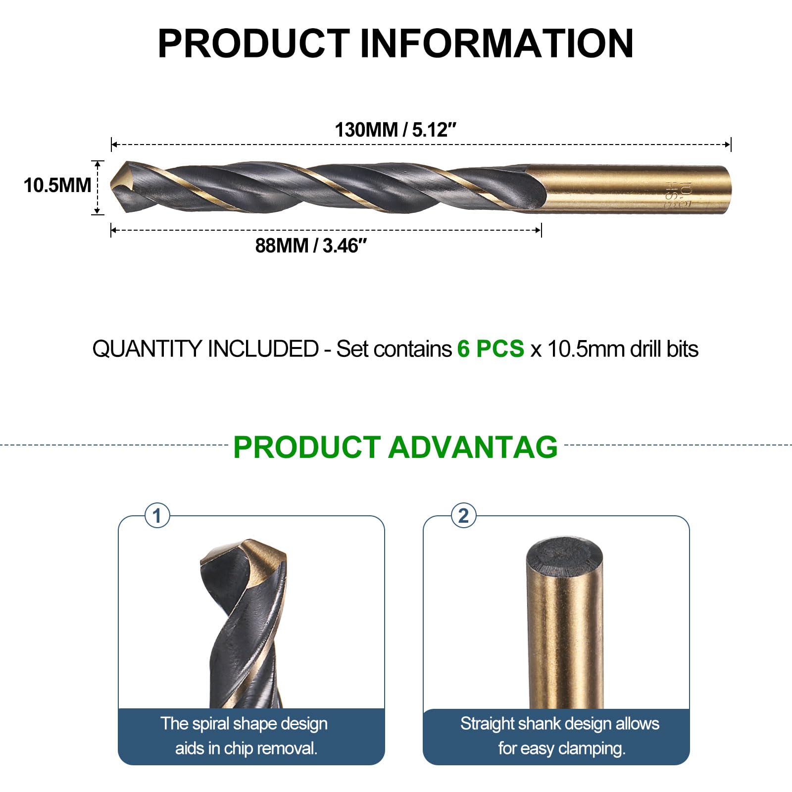 METALLIXITY Drill Bit (10.5mm) 6pcs - Image 2