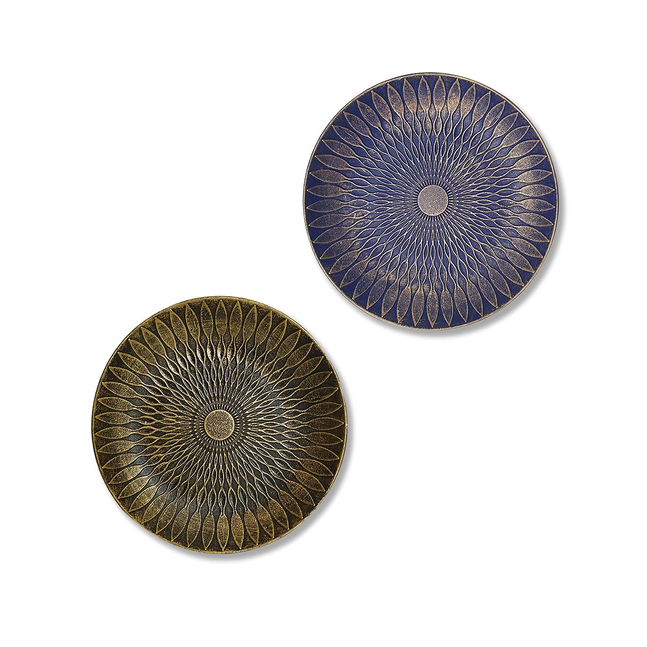 Art Street Decorative Wall Plates - Blue & Yellow -10