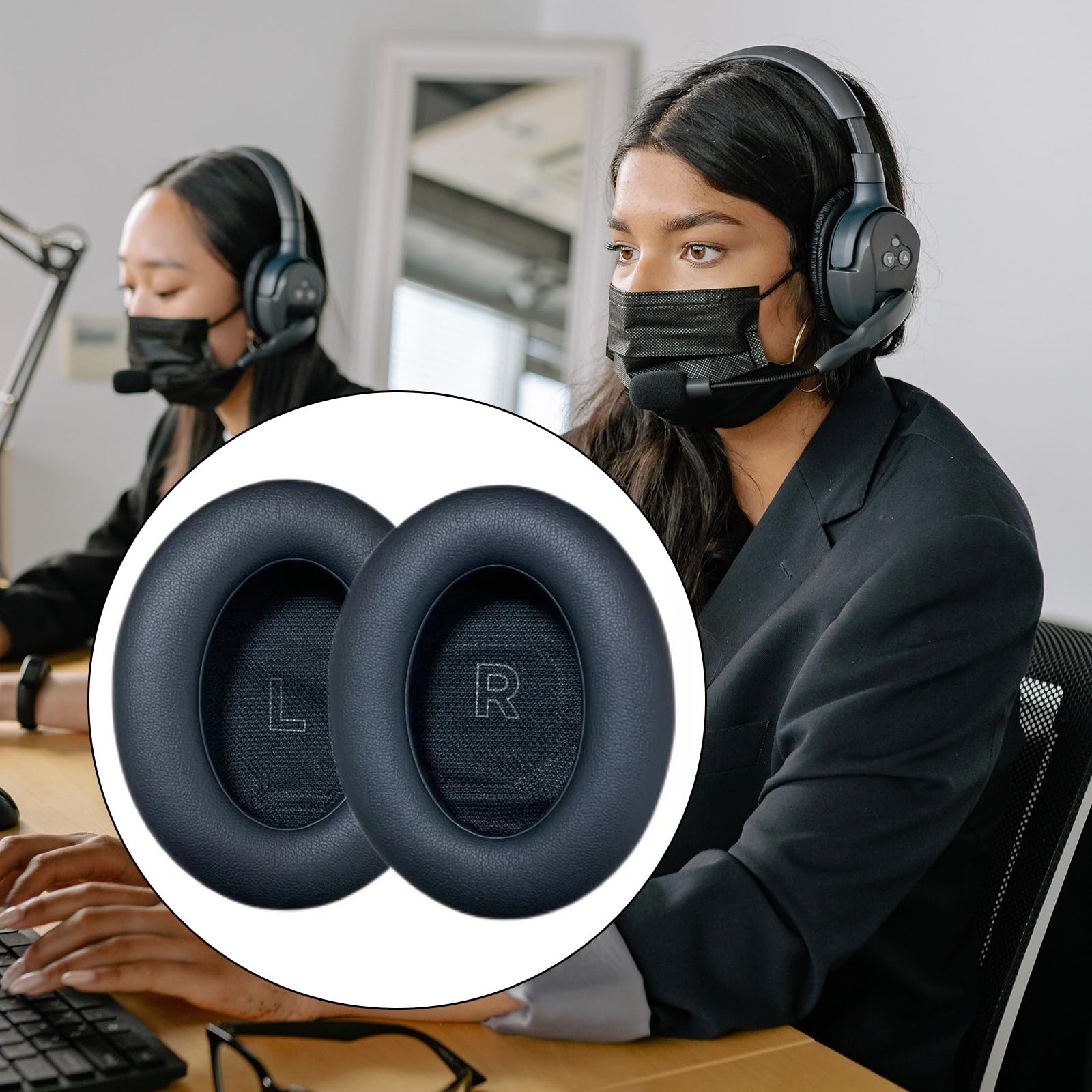 Coussinets d'oreille de rechange pour casque QCUltra en éponge