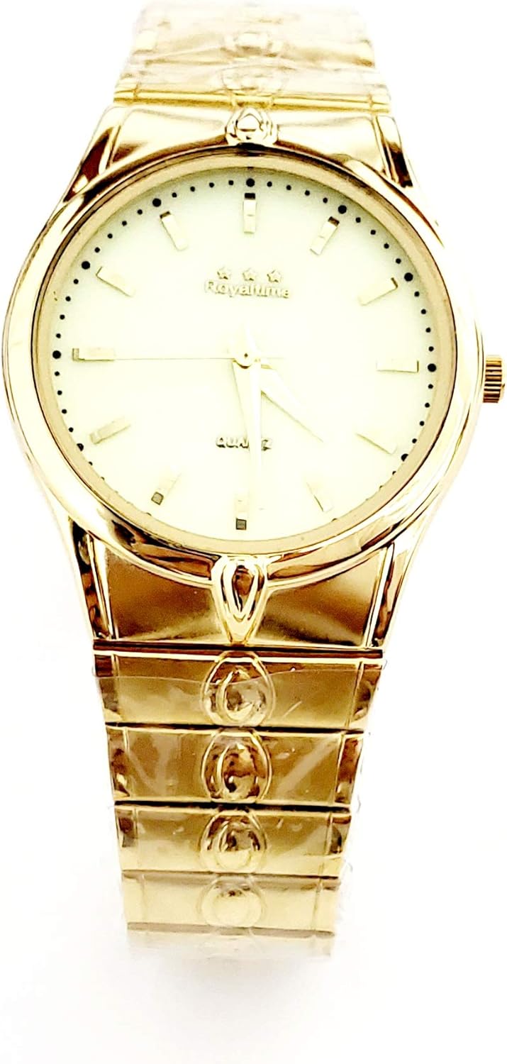 Adimax watch For men Analogquartz Stainless Steel Bandgold dial