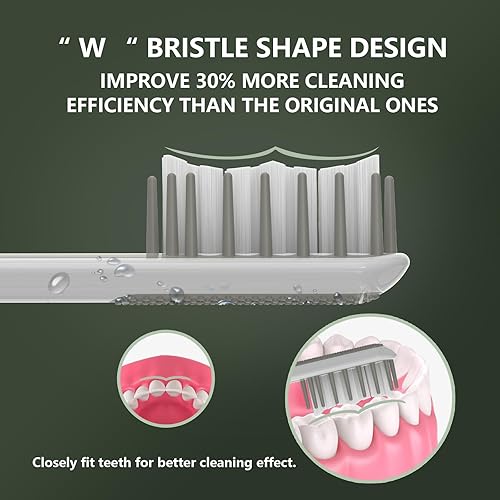 Miniatura 10 de Compatible con cabezales de repuesto para cepillos de dientes eléctricos Quip, para cepillo de dientes eléctrico Quip, paquete de 6, color negro