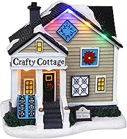 Vista 9 de Aldea Navideña de Circo de Mesa - Aldea de Invierno Pre-iluminada con Nieve - Perfecta Adición a tus Decoraciones Navideñas de Interior - Gran Pieza